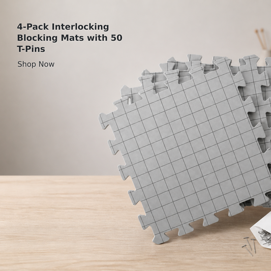 4-Piece Interlocking Knitting Blocking Mat Set